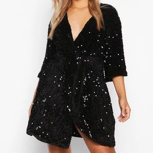 Black sequin dress